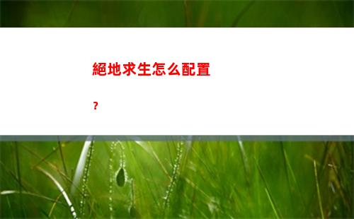 絕地求生怎么配置？(絕地求生什么配置能玩)