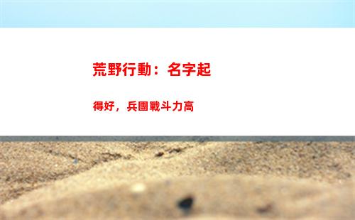 荒野行動：名字起得好，兵團戰斗力高(荒野行動名字大全霸氣)