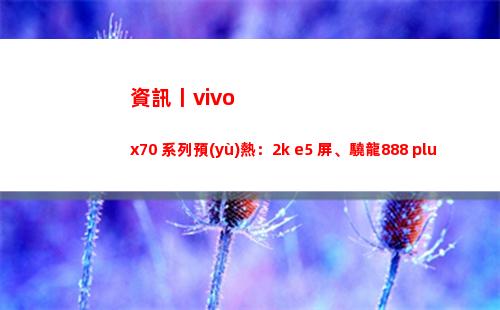 資源訊息丨vivo x70 系列預(yù)熱：2k e5 屏、驍龍888 plus加持