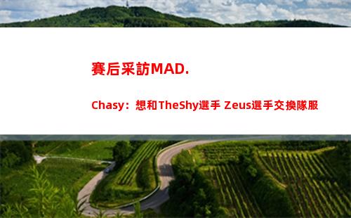 賽后采訪MAD.Chasy：想和TheShy選手 Zeus選手交換隊服插圖