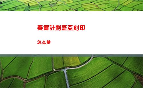 賽爾計劃蓋亞刻印怎么帶