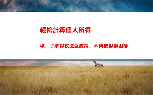 輕松理財！個稅計算器幫你算出真實工資收入。