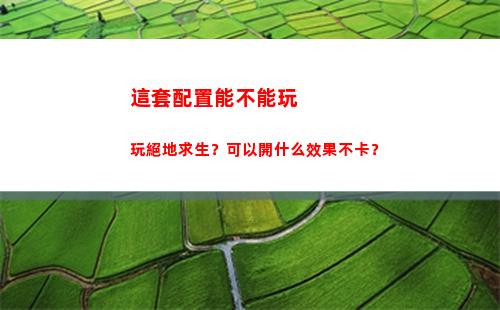 這套配置能不能玩玩絕地求生？可以開什么效果不卡？(steam看配置能不能玩)