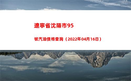 遼寧省沈陽市95號汽油價格查詢（2022年04月16日）