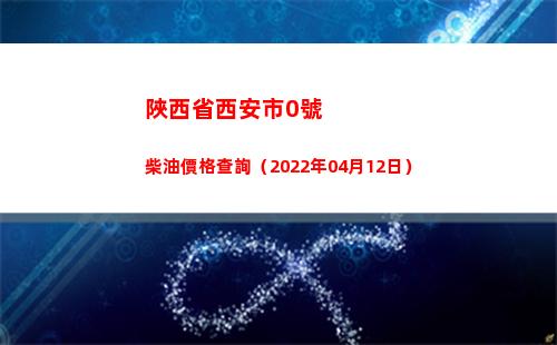 陜西省西安市0號柴油價格查詢（2022年04月12日）插圖
