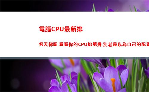 電腦CPU最新排名天梯圖 看看你的CPU排第幾 別老是以為自己的配置很高(電腦cpu現(xiàn)在最新幾代了)