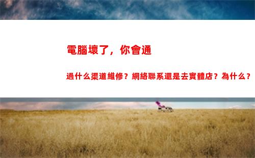 電腦壞了，你會通過什么渠道維修？網絡聯系還是去實體店？為什么？(保會通 移動電腦)