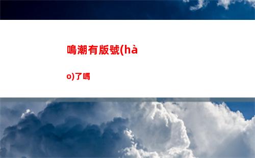鳴潮有版號(hào)了嗎