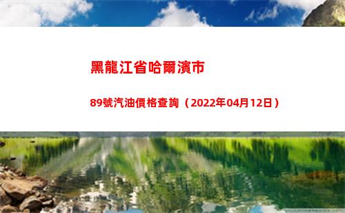 黑龍江省哈爾濱市89號汽油價格查詢（2022年04月12日）插圖