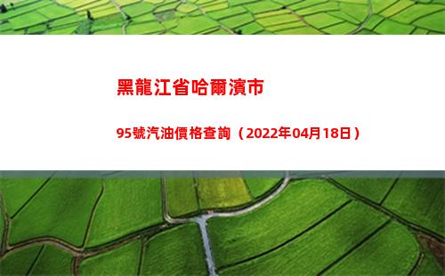 黑龍江省哈爾濱市95號汽油價格查詢（2022年04月18日）