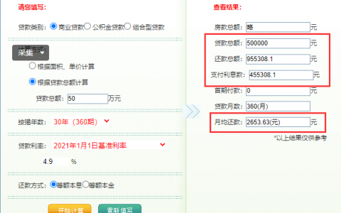 房貸計算器在線使用(房貸計算器在線計算器最新)