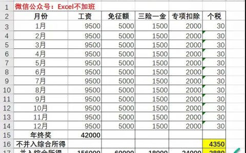 個人所得稅excel(個人所得稅excel表格)