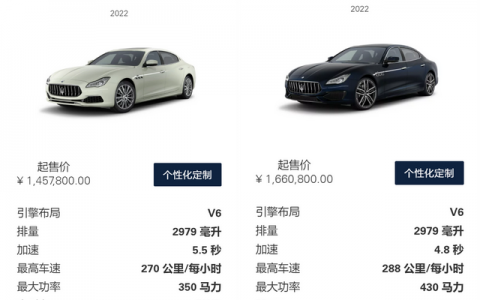 瑪莎拉蒂2022報價-瑪莎拉蒂和卡宴哪個有排面
