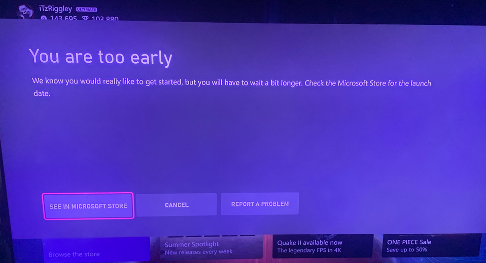 《星空》Xbox“你來太早了”報(bào)錯(cuò) 微軟墾請(qǐng)玩家耐心