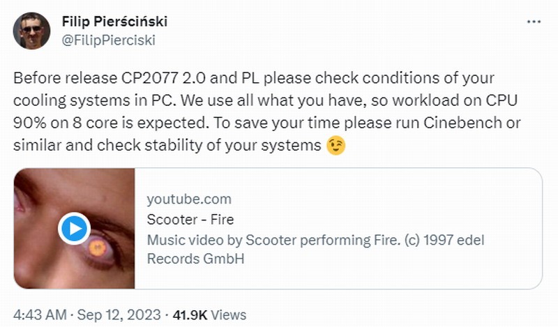 《賽博朋克2077》2.0版CPU占用過高 給電腦帶來壓力