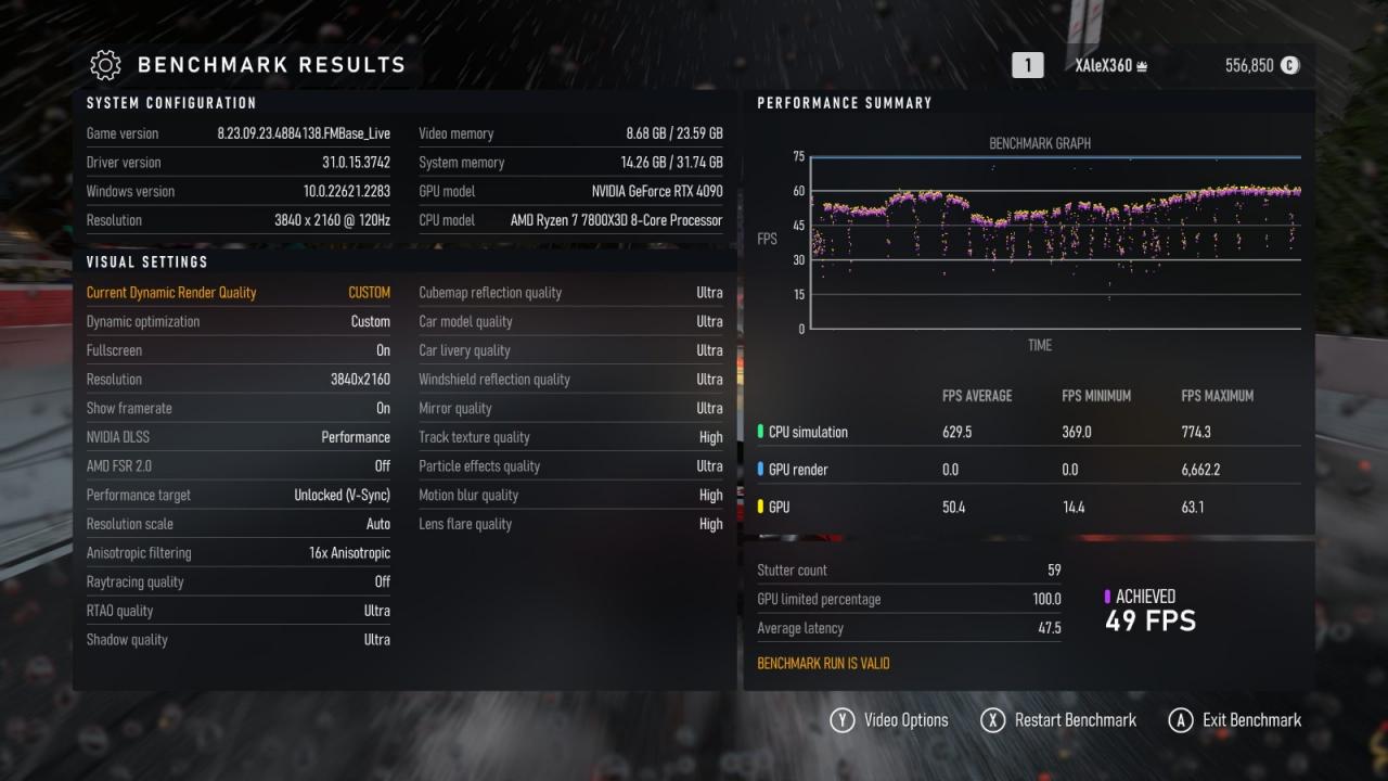 RTX4090測(cè)試《極限競(jìng)速：Motorsport》 4K分辨率無法穩(wěn)定40幀