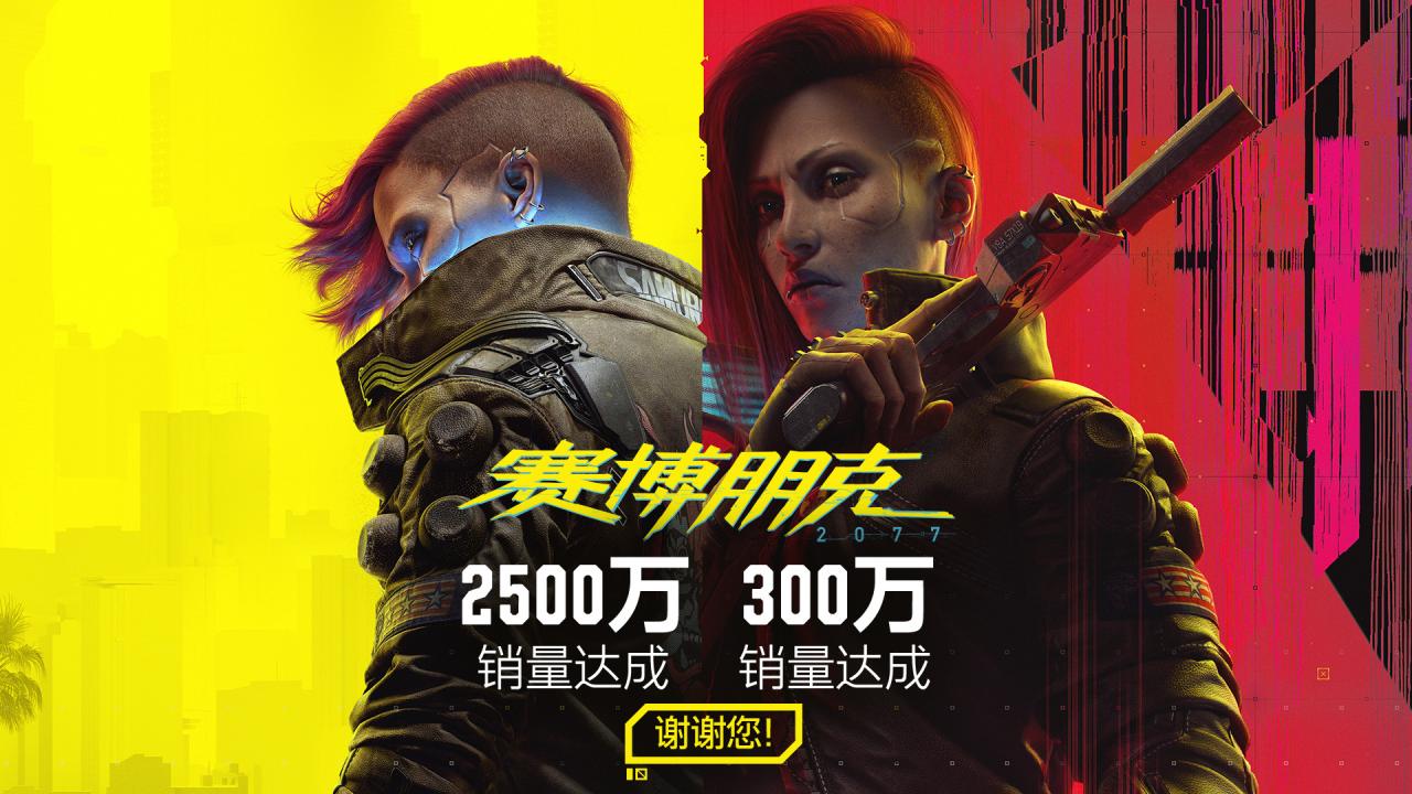 《2077》銷量破2500萬 《巫師》和《2077》銷量破億