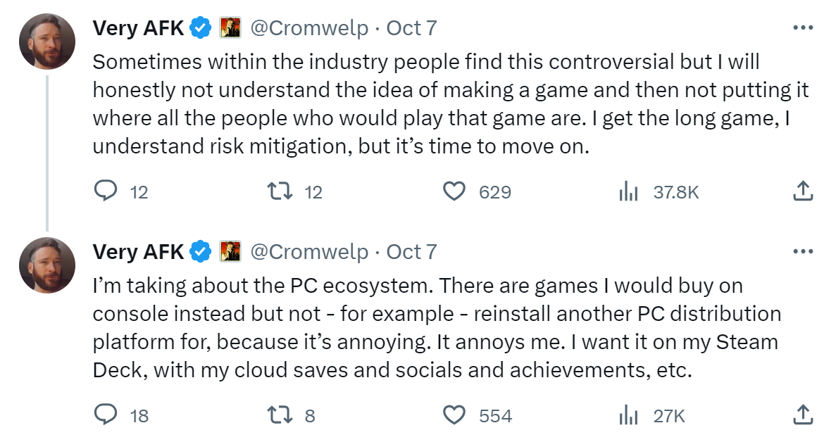 拉瑞安發行總監：PC游戲不登陸Steam我就不玩