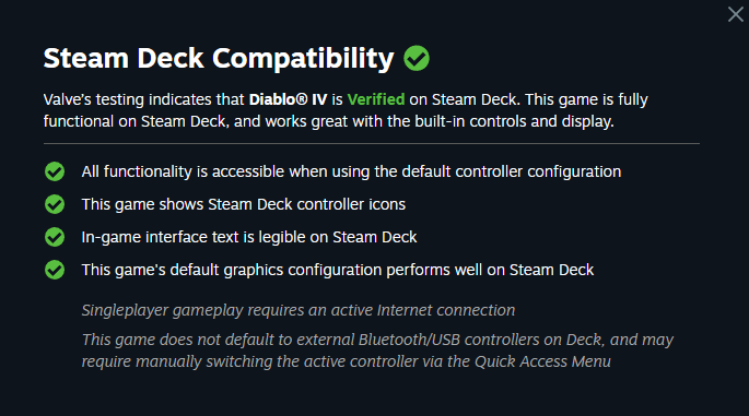 《暗黑破壞神4》現已通過Steam Deck驗證